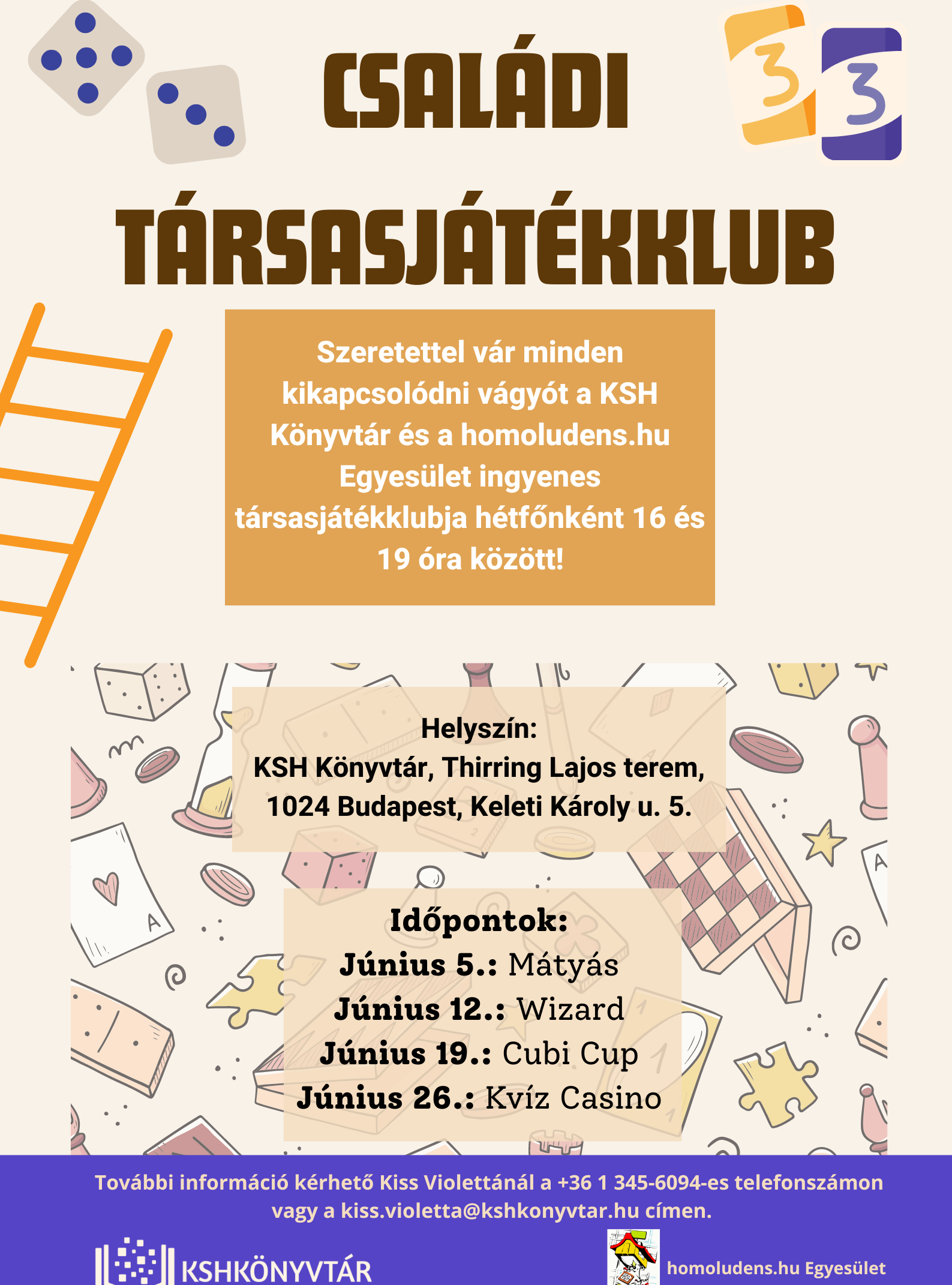 Családi társasjátékklub júniusban is