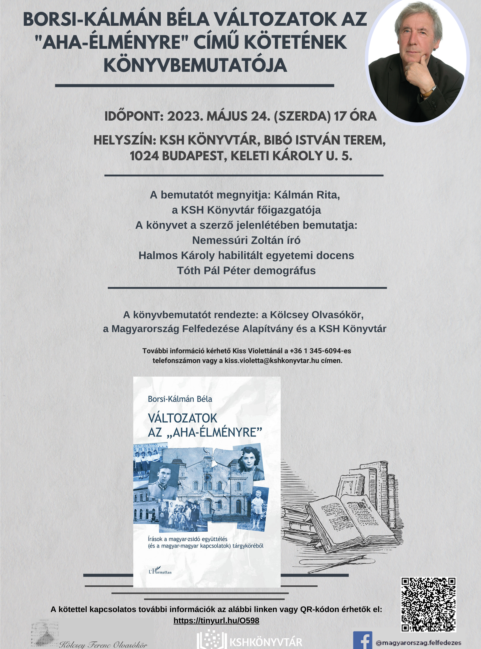 Borsi-Kálmán Béla: Változatok az "aha-élményre" - Írások a magyar-zsidó együttélés (és a magyar-magyar kapcsolatok) tárgyköréből című kötet könyvbemutatója