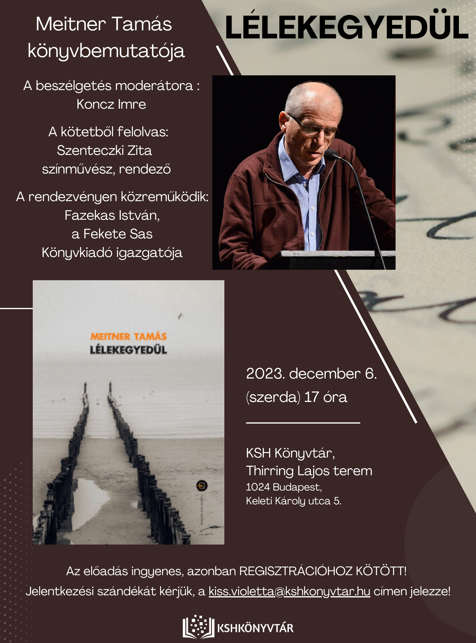 Lélekegyedül – Meitner Tamás  könyvbemutatója