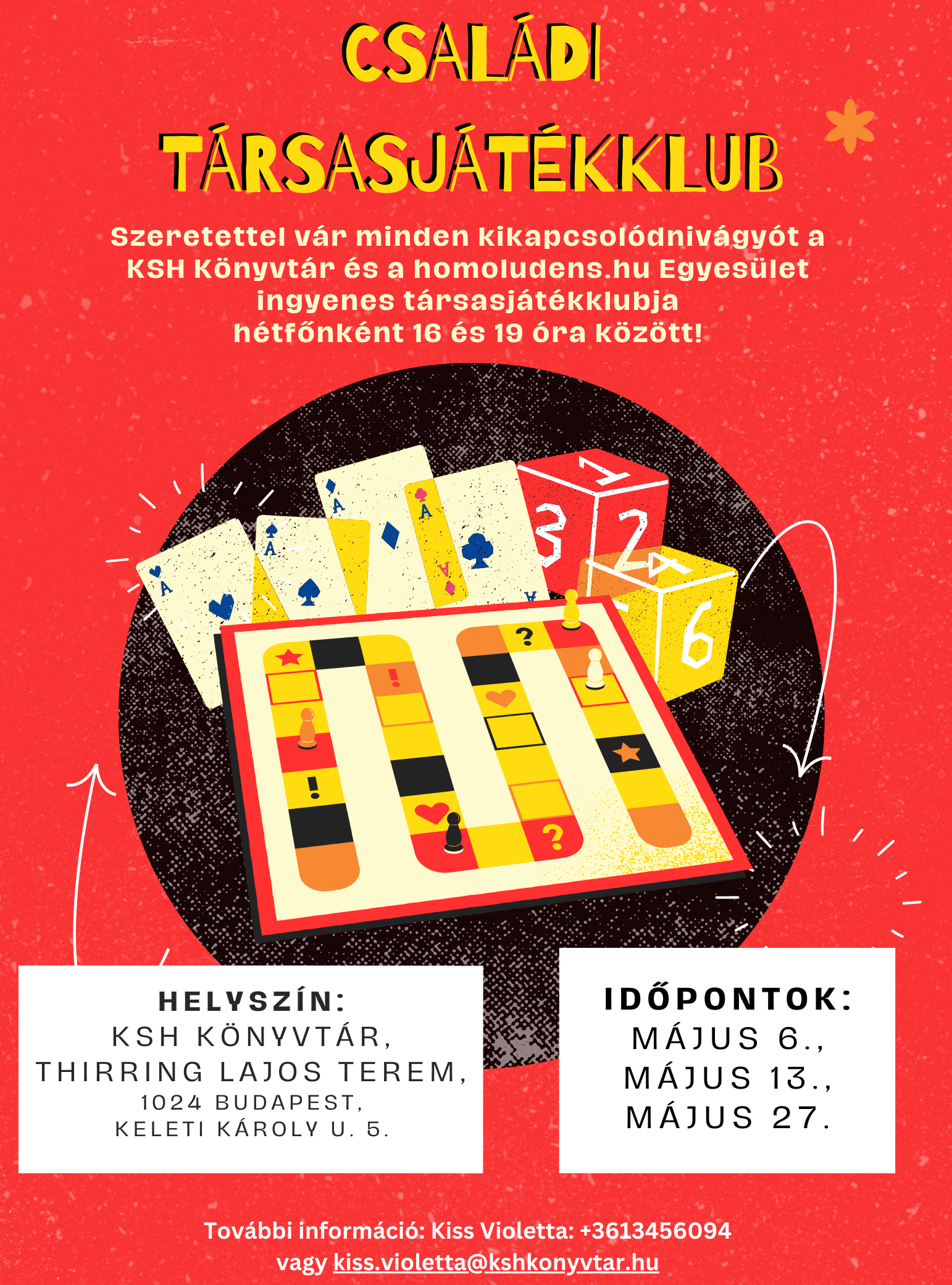 Családi társasjátékklub májusban is